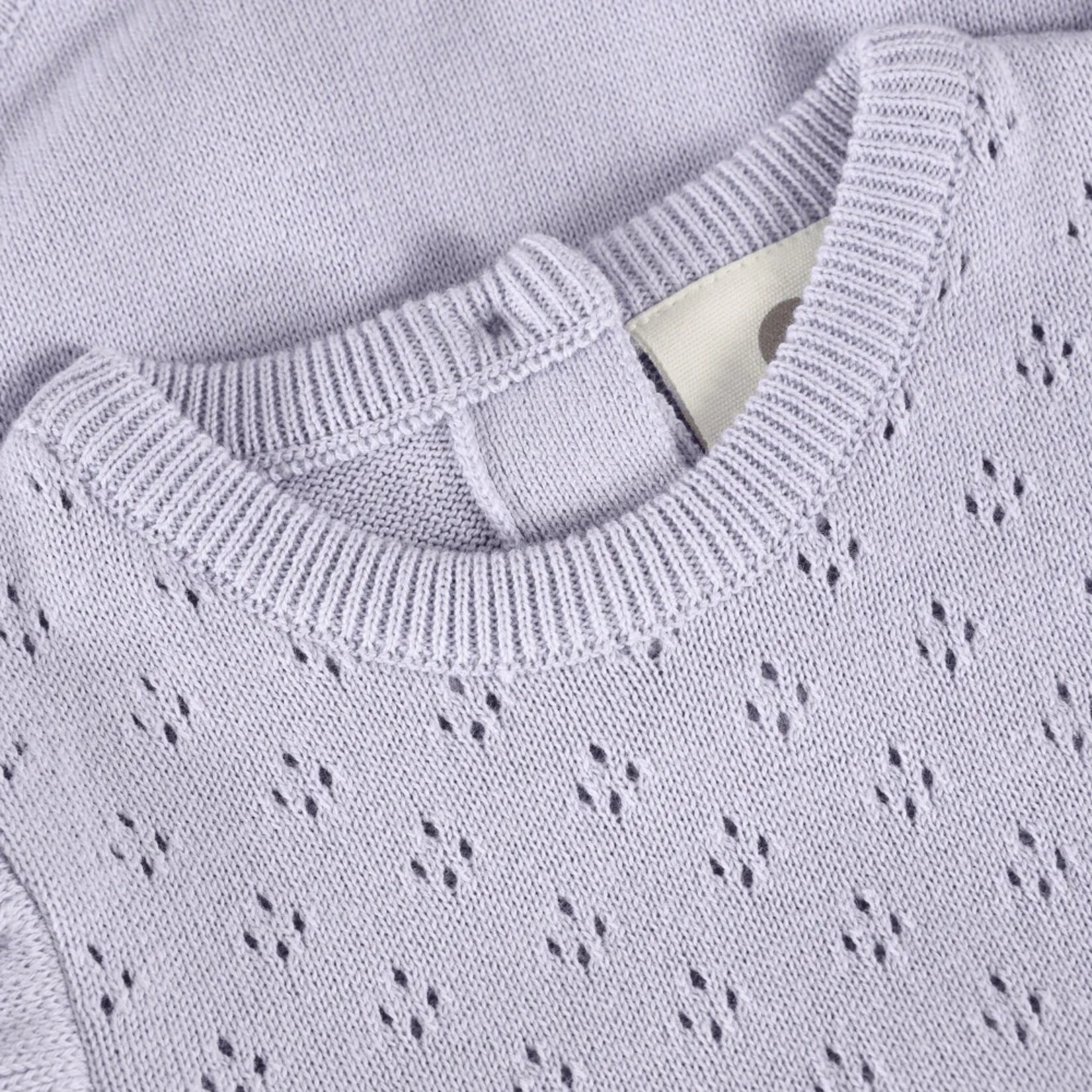 Enfant ENFANT - Barboteuse en tricot lilas avec manches à volants