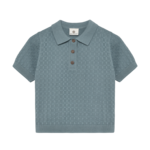 Enfant ENFANT - blue grey knitted polo shirt