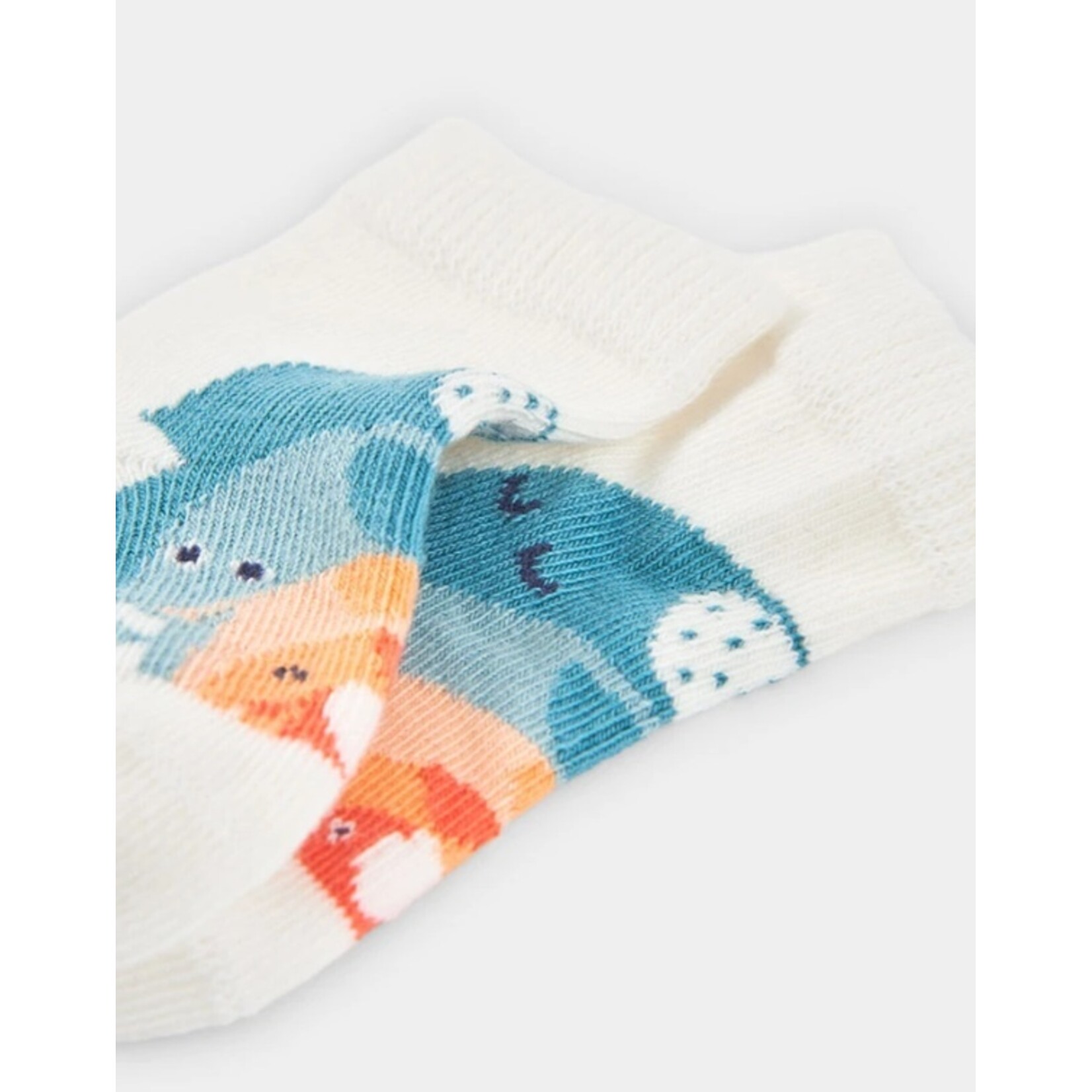 Boboli BOBOLI - Pack of 2 pairs of socks - Green, white and orange with giraffe print