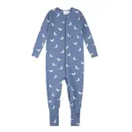 Petit Lem PETIT LEM - Pyjama de bébé bleu avec imprimé de mouettes