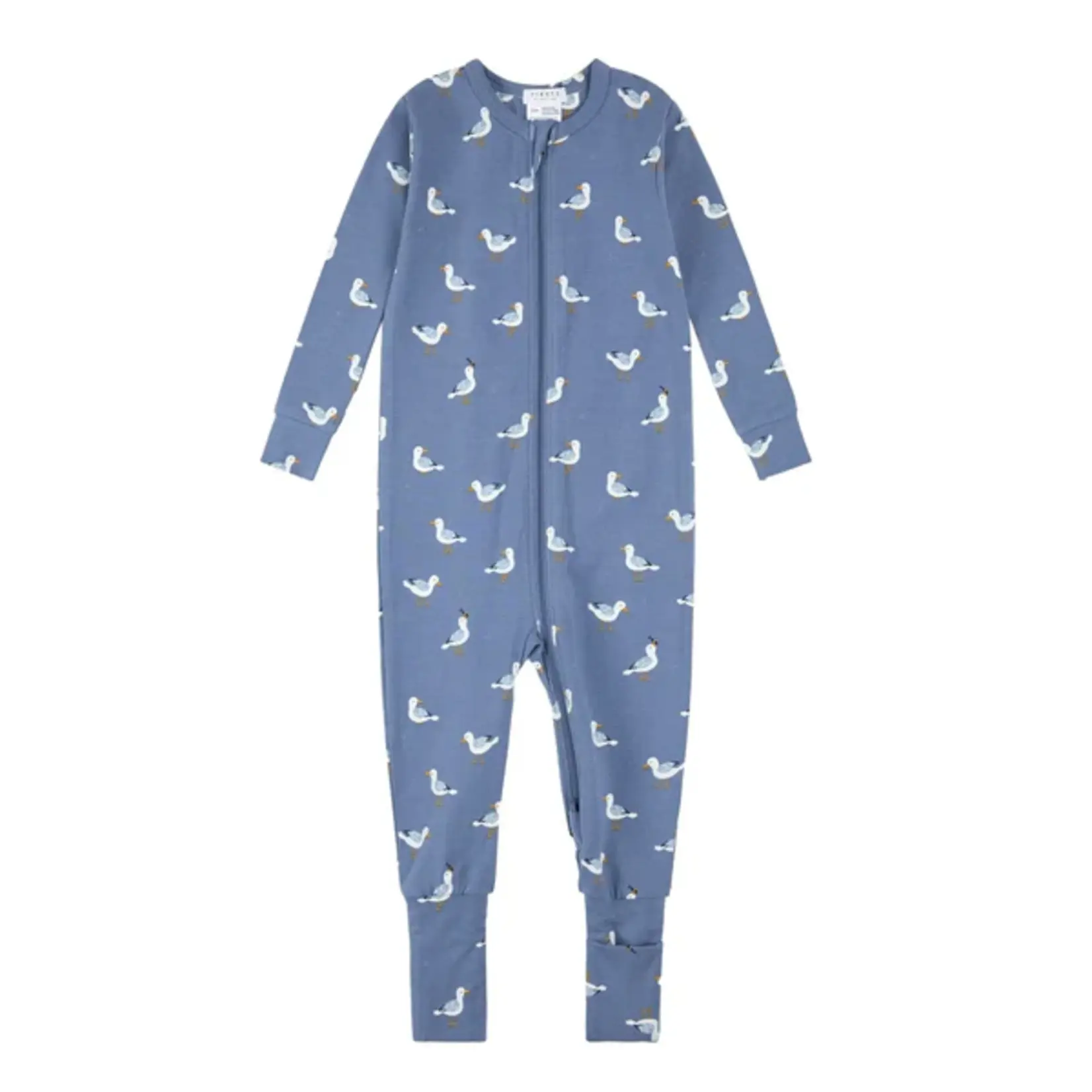 Petit Lem PETIT LEM - Blue baby pyjamas with seagull print