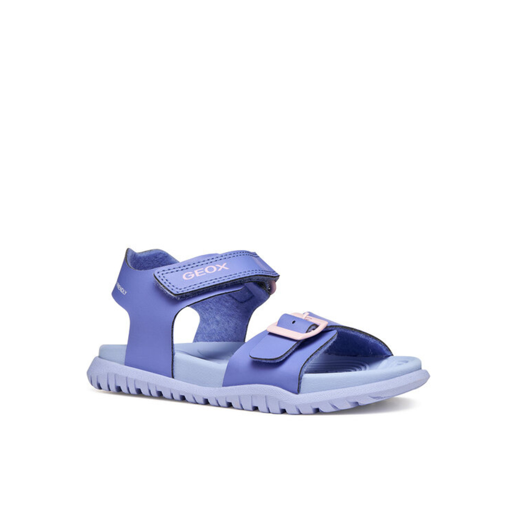 Geox  GEOX - 'J Sandal Fusbetto' Open-Toe Sandals - Dark Lilac/Pink