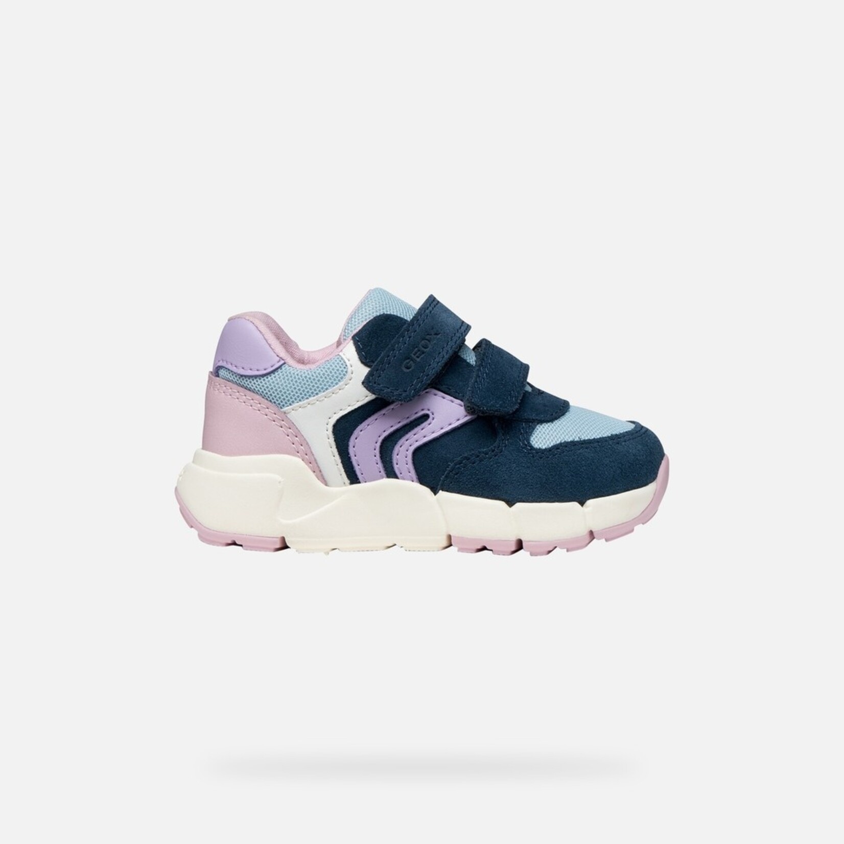 Geox GEOX - Chaussures de sport à velcro 'B Flexyper Mini - Bleu marine/Lilas'