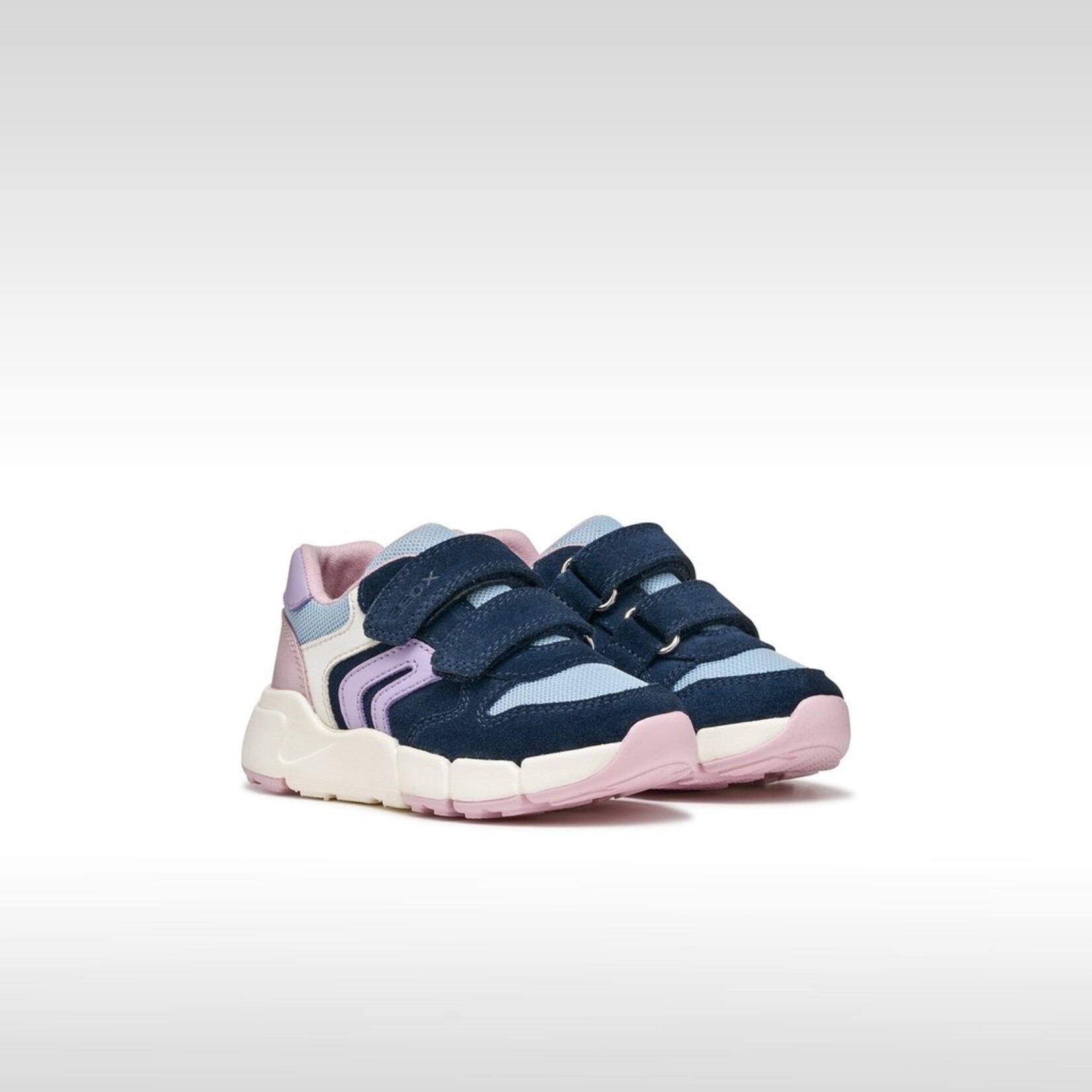 Geox GEOX - Chaussures de sport à velcro 'B Flexyper Mini - Bleu marine/Lilas'