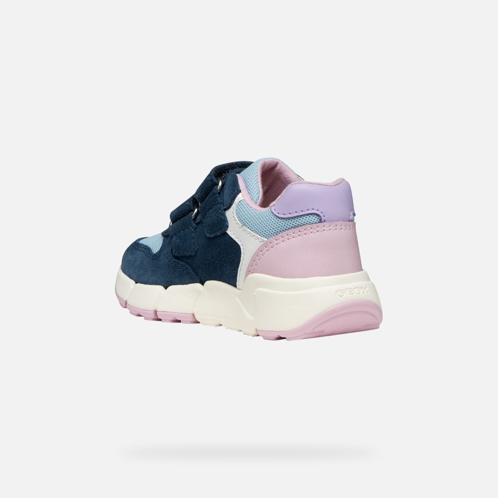 Geox GEOX - Chaussures de sport à velcro 'B Flexyper Mini - Bleu marine/Lilas'