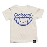 Whistle & Flute WHISTLE AND FLUTE - White T-shirt with blue 'Kawaii - Croissant' print
