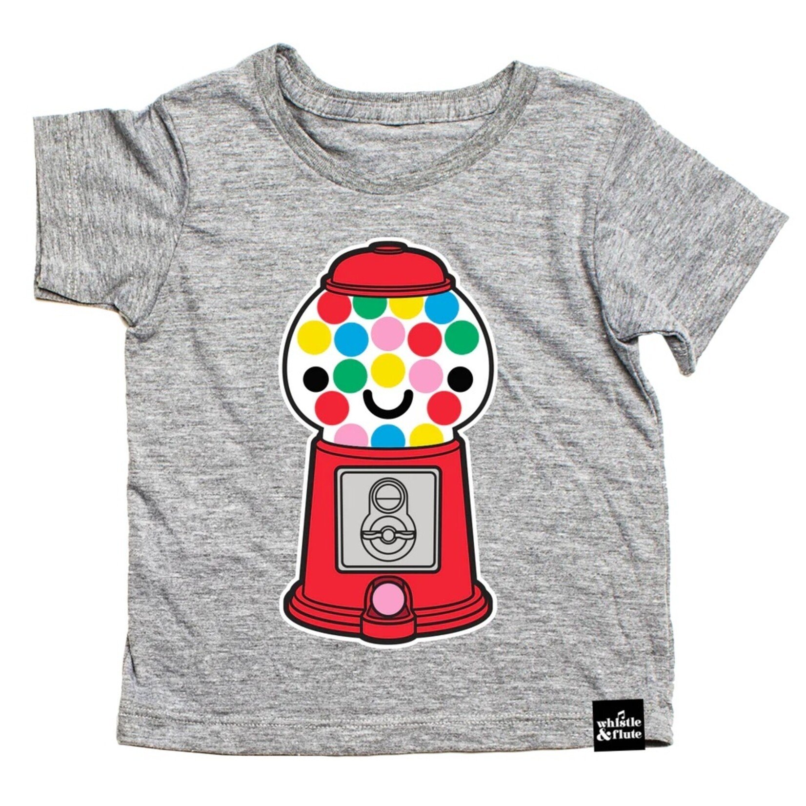 Whistle & Flute WHISTLE AND FLUTE - T-shirt gris 'Kawaii - Gumball Machine'