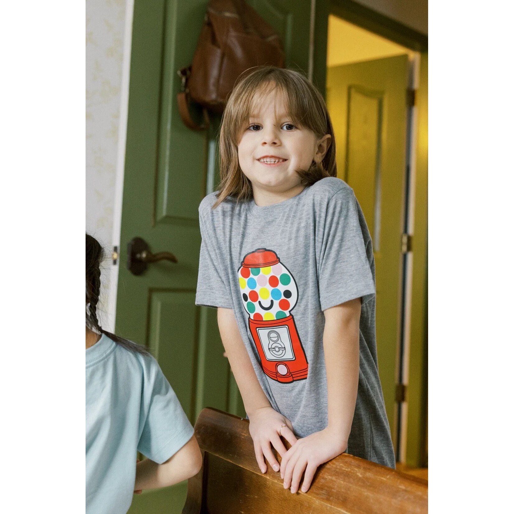 Whistle & Flute WHISTLE AND FLUTE - T-shirt gris 'Kawaii - Gumball Machine'