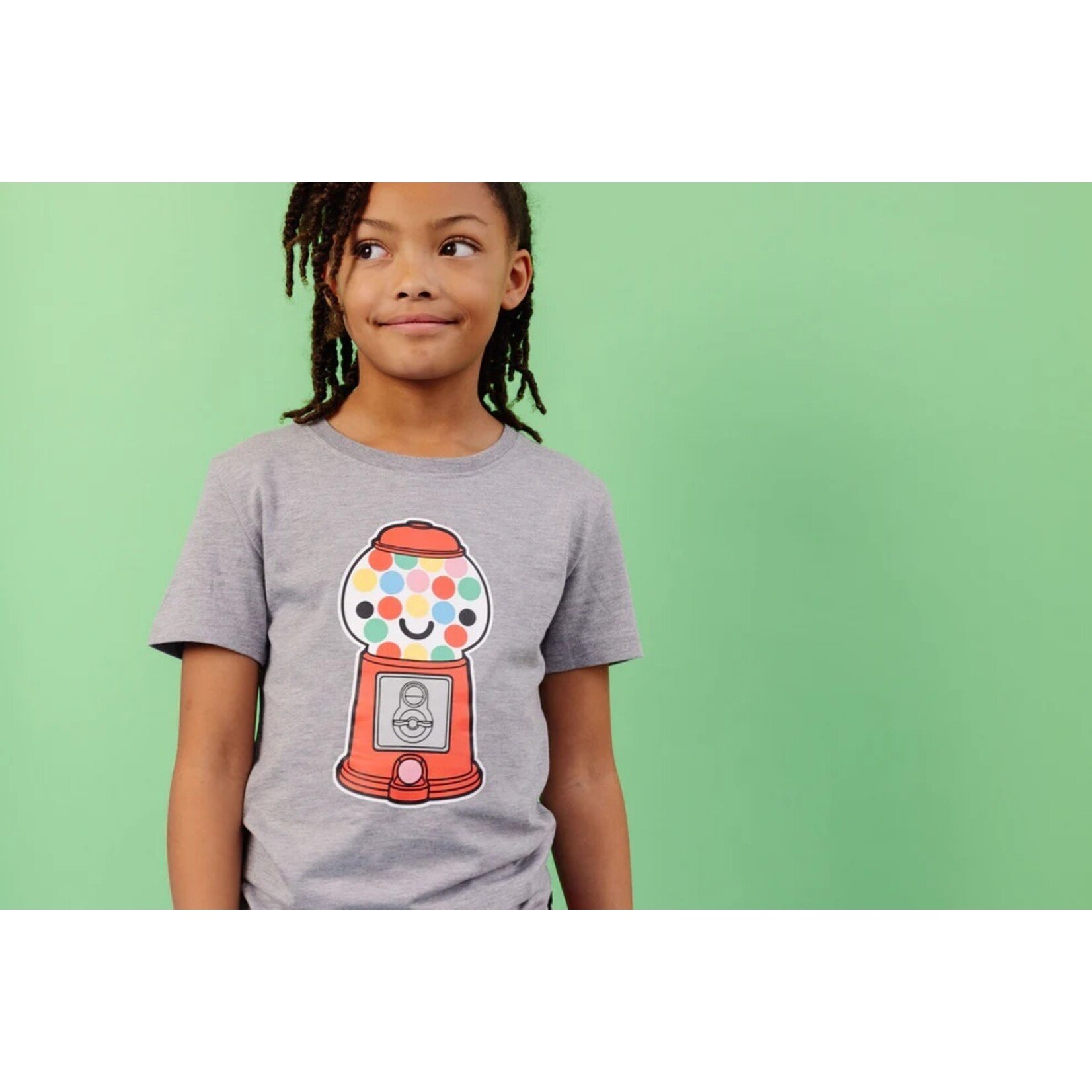 Whistle & Flute WHISTLE AND FLUTE - Gray 'Kawaii - Gumball Machine' T-shirt