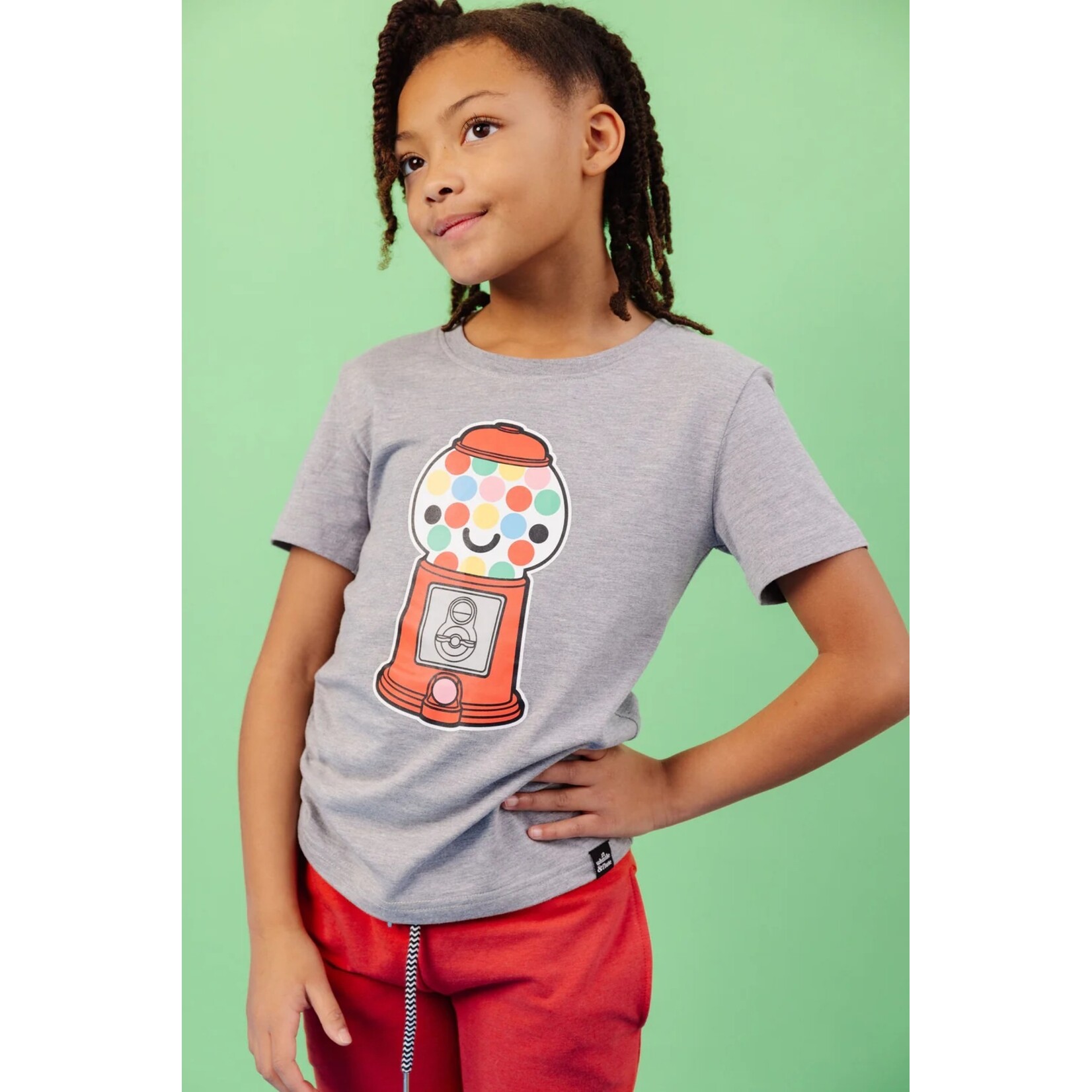 Whistle & Flute WHISTLE AND FLUTE - Gray 'Kawaii - Gumball Machine' T-shirt