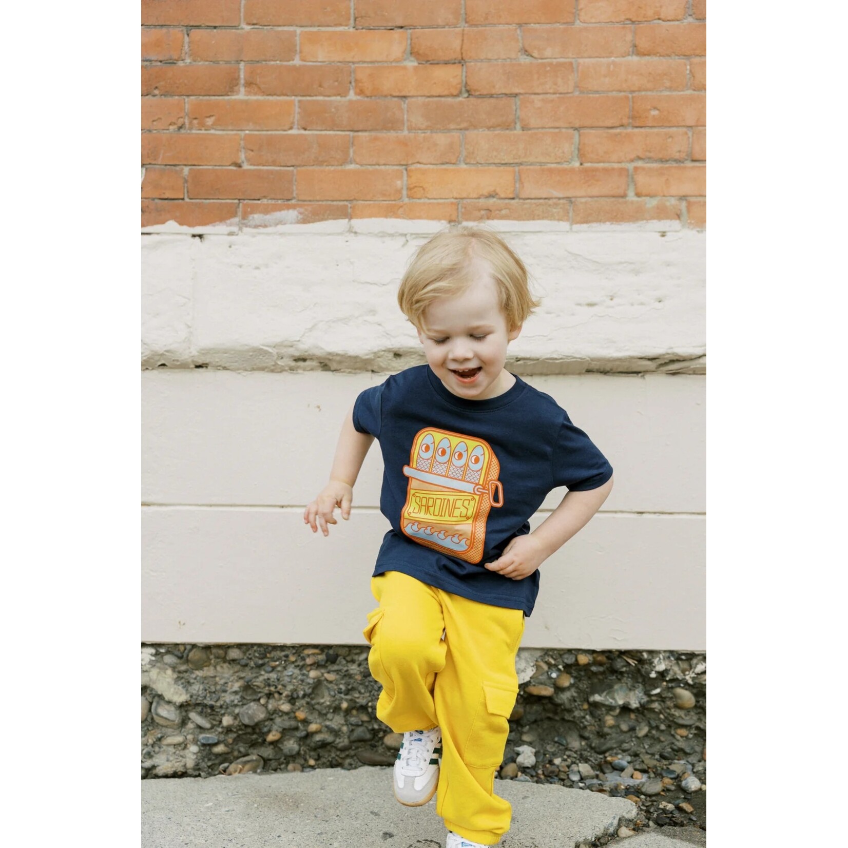 Whistle & Flute WHISTLE AND FLUTE - Dark blue 'Kawaii - Sardines' t-shirt