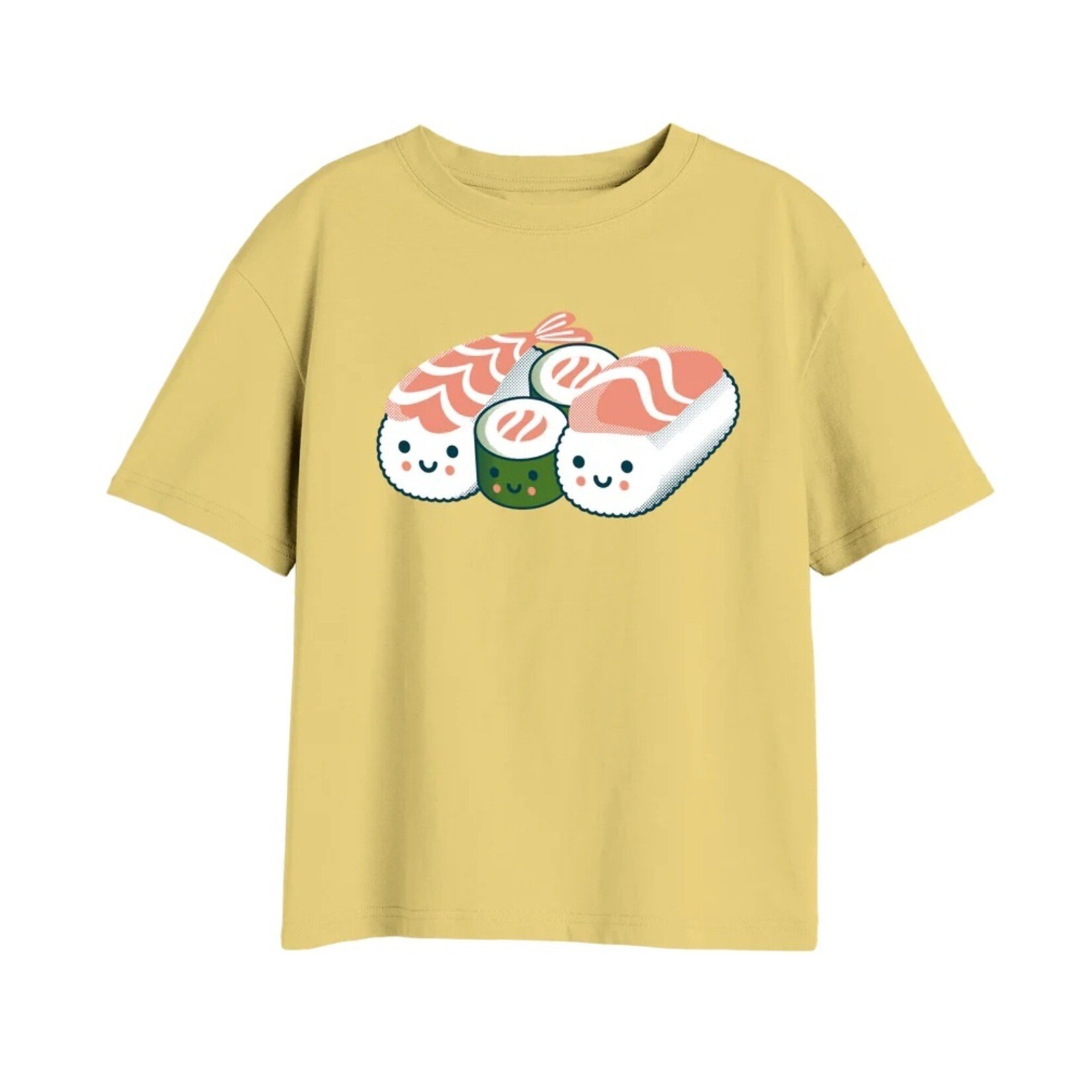 Whistle & Flute WHISTLE AND FLUTE - T-shirt jaune 'Kawaii - Sushi Family'