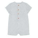 Fixoni FIXONI - White short-sleeved romper with blue stripes