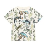 Minymo MINYMO - White T-shirt with reptile and cactus print
