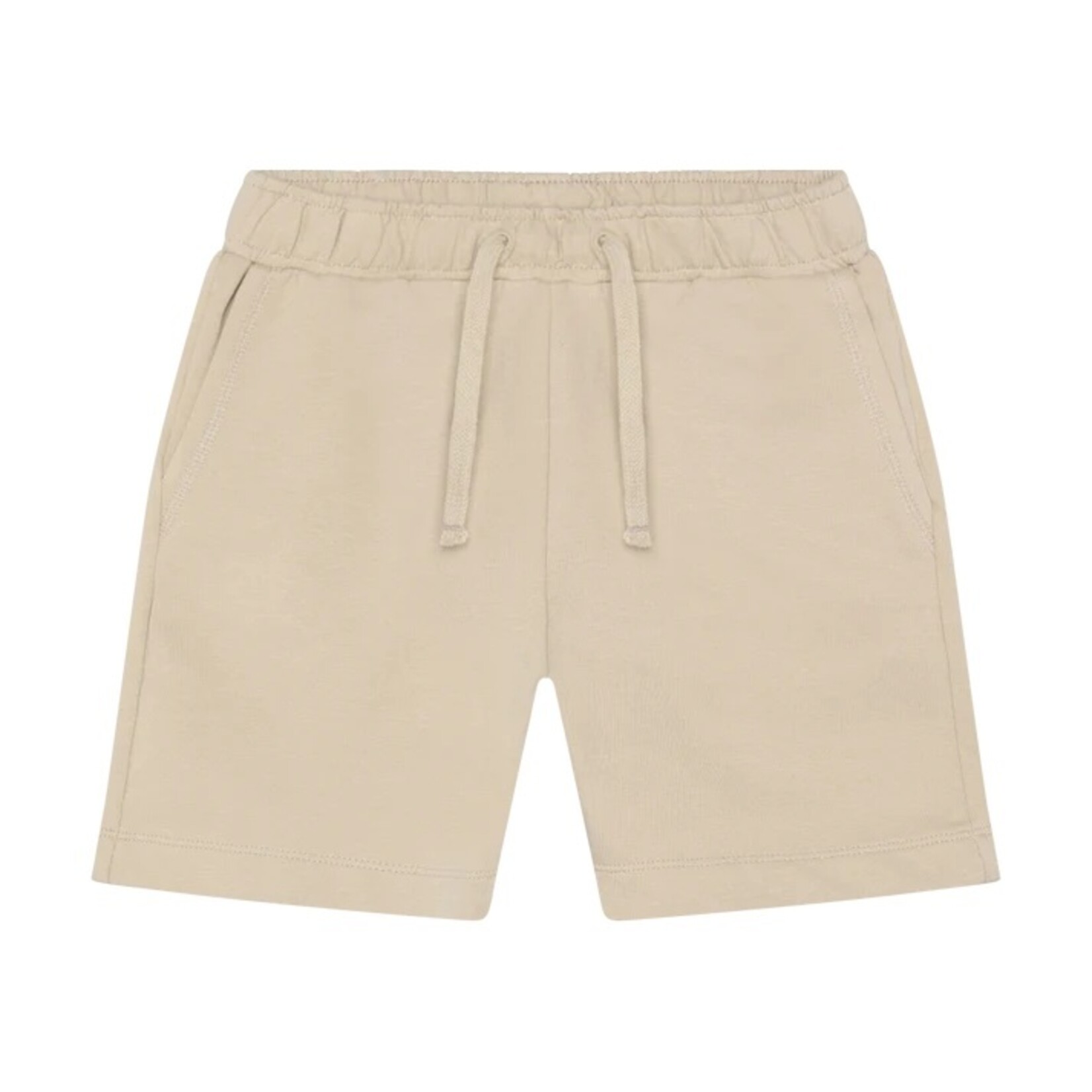 Minymo MINYMO - Duo of beige and green fleece cotton shorts with lizard print