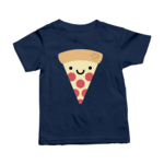 Whistle & Flute WHISTLE AND FLUTE - Dark blue 'Kawaii - Pizza' t-shirt