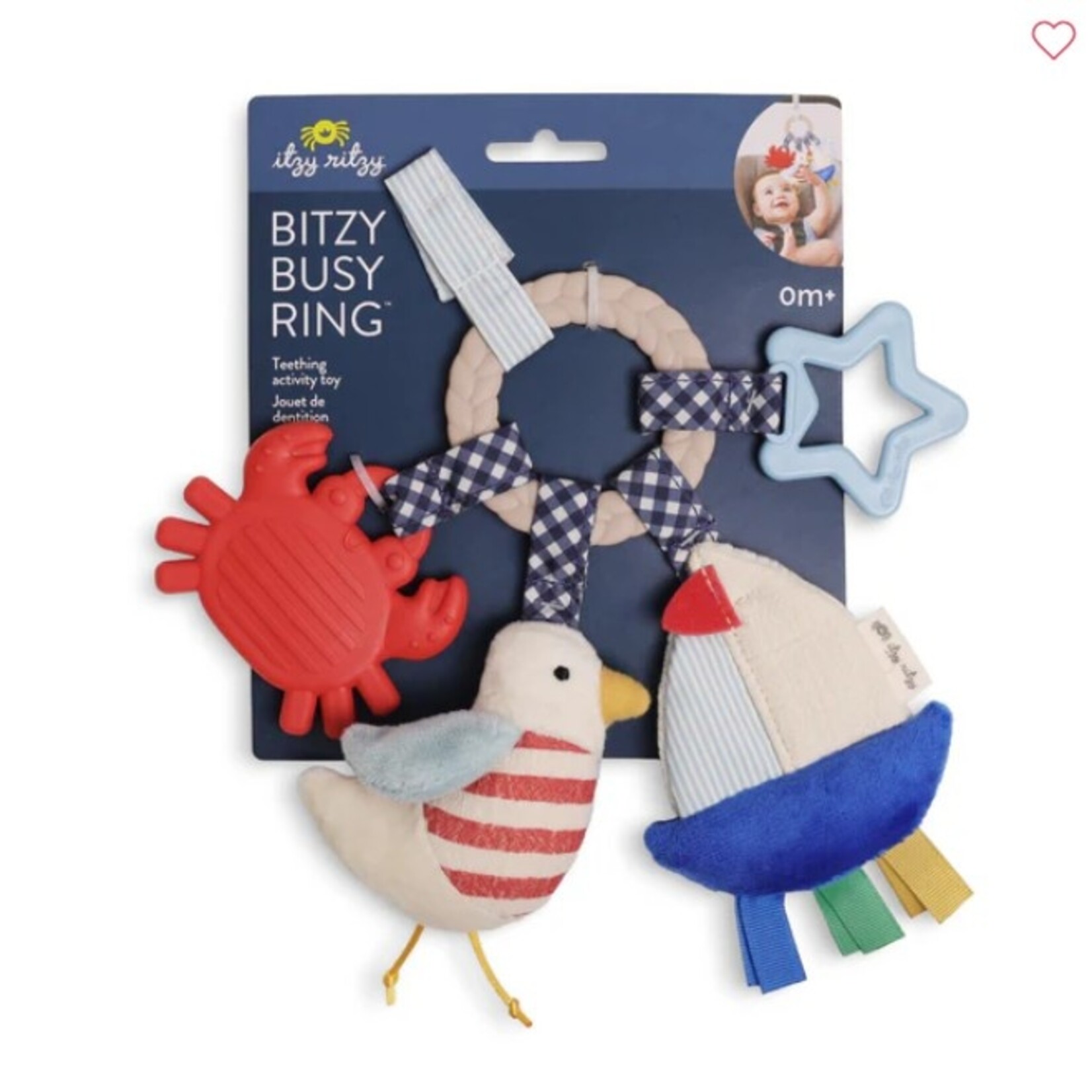 Itzy Ritzy ITZY RITZY - Teething Toy - 'Bitzy Busy Ring Nautical'