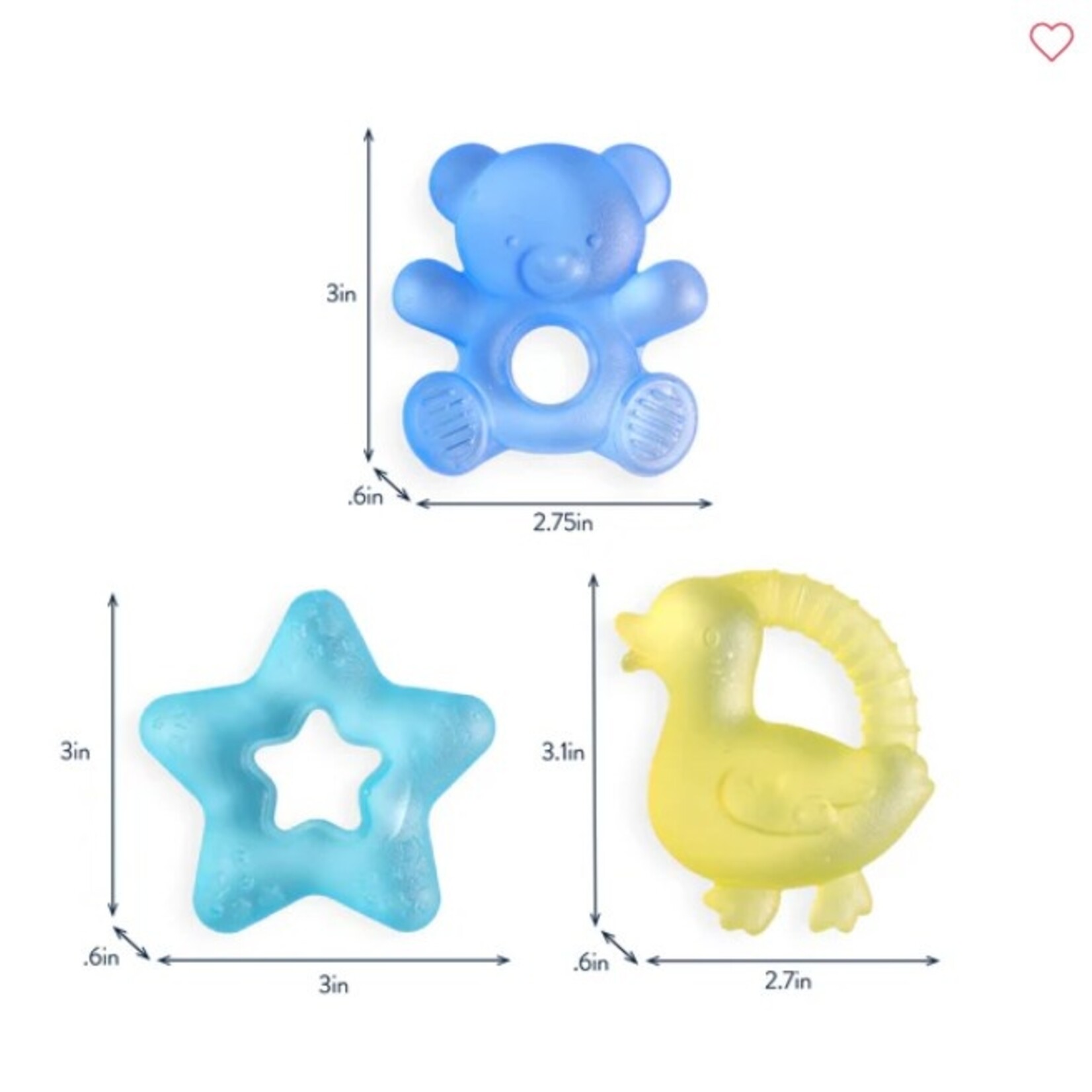 Itzy Ritzy ITZY RITZY - Teething Toy - 'Cutie Coolers/Bear Coolers'