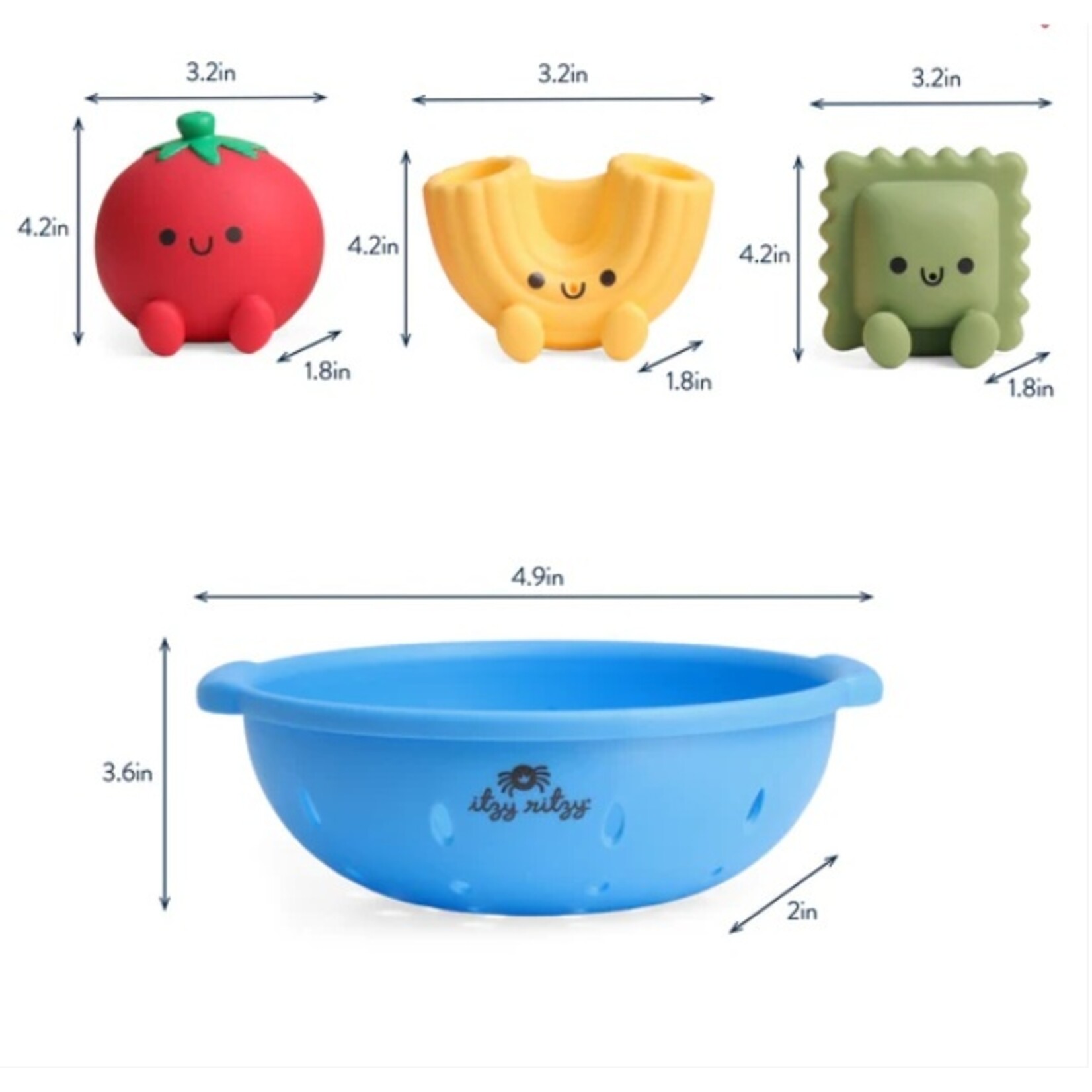 Itzy Ritzy ITZY RITZY - Ensemble de jouets pâtes pour le bain - 'Itzy Splash Pals'