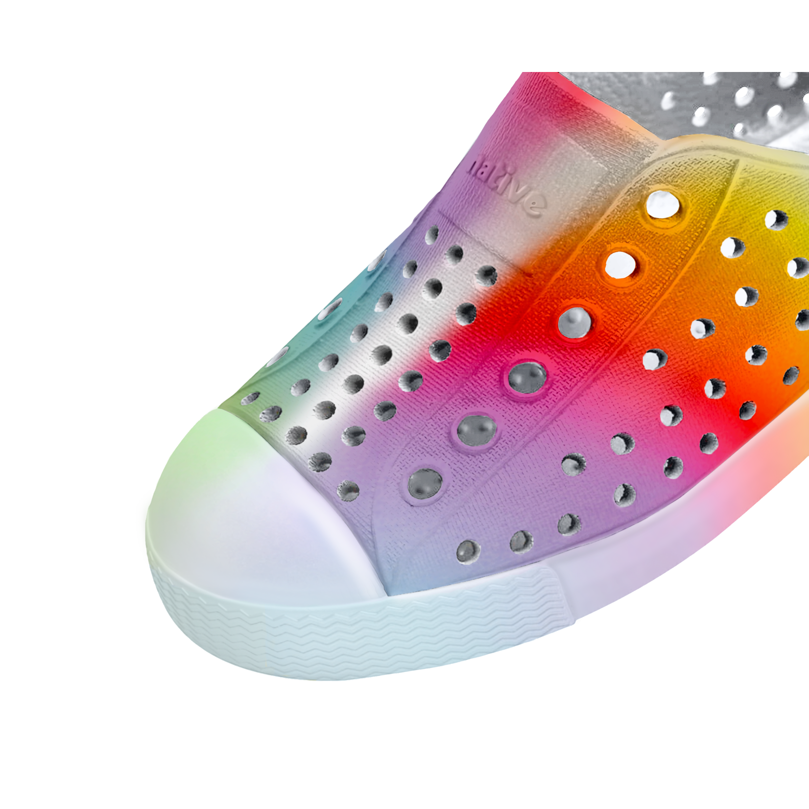 Native NATIVE - Chaussures d'eau/sandales 'Jefferson Print - Shell White / Shell White / Rainbow Spray'