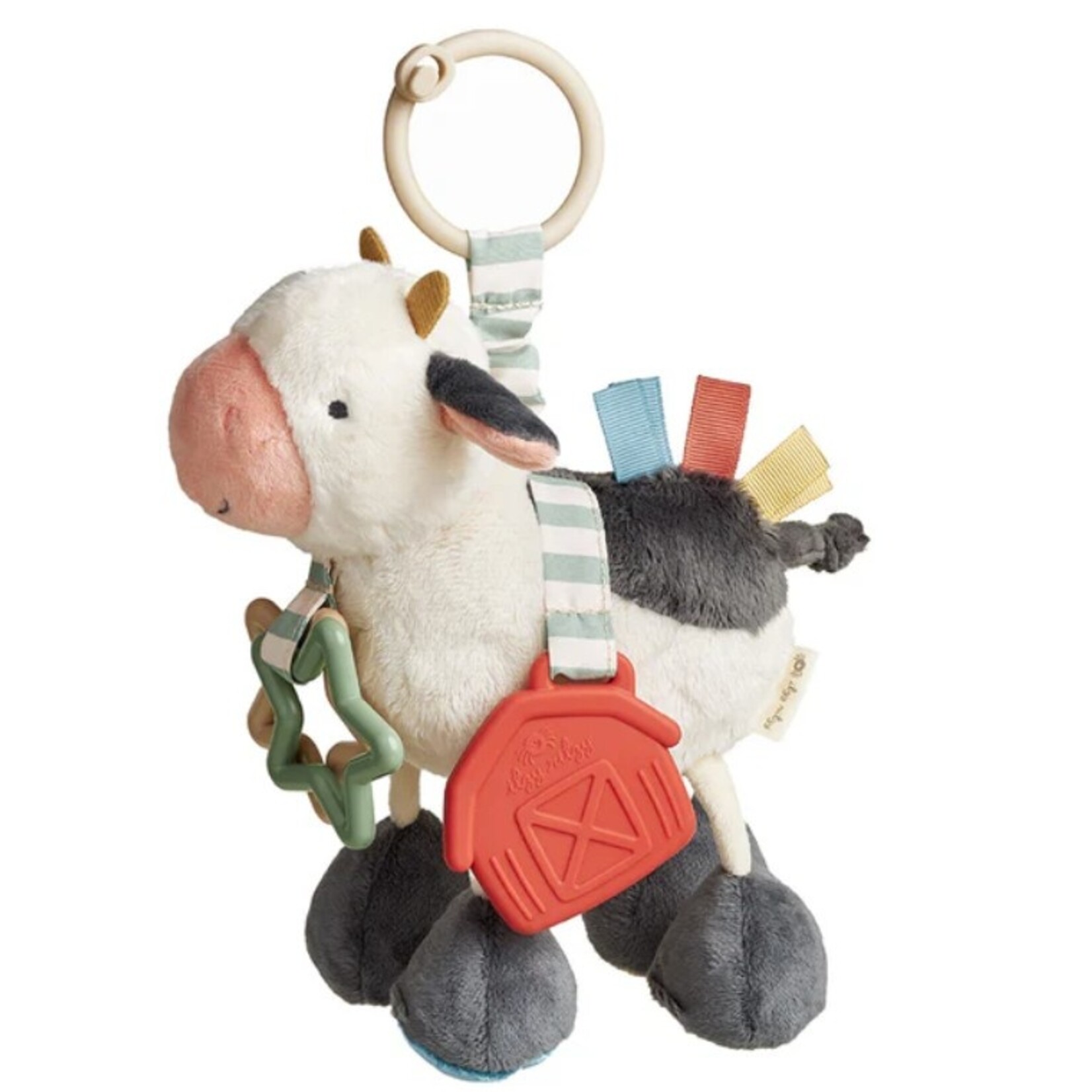 Itzy Ritzy ITZY RITZY - Peluche d'activité - Vache - 'Link & Love'