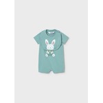 Mayoral MAYORAL - 2-piece set - Short pyjamas and blue bib with rabbit print