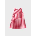 Mayoral MAYORAL - Robe blanche rayé rouge