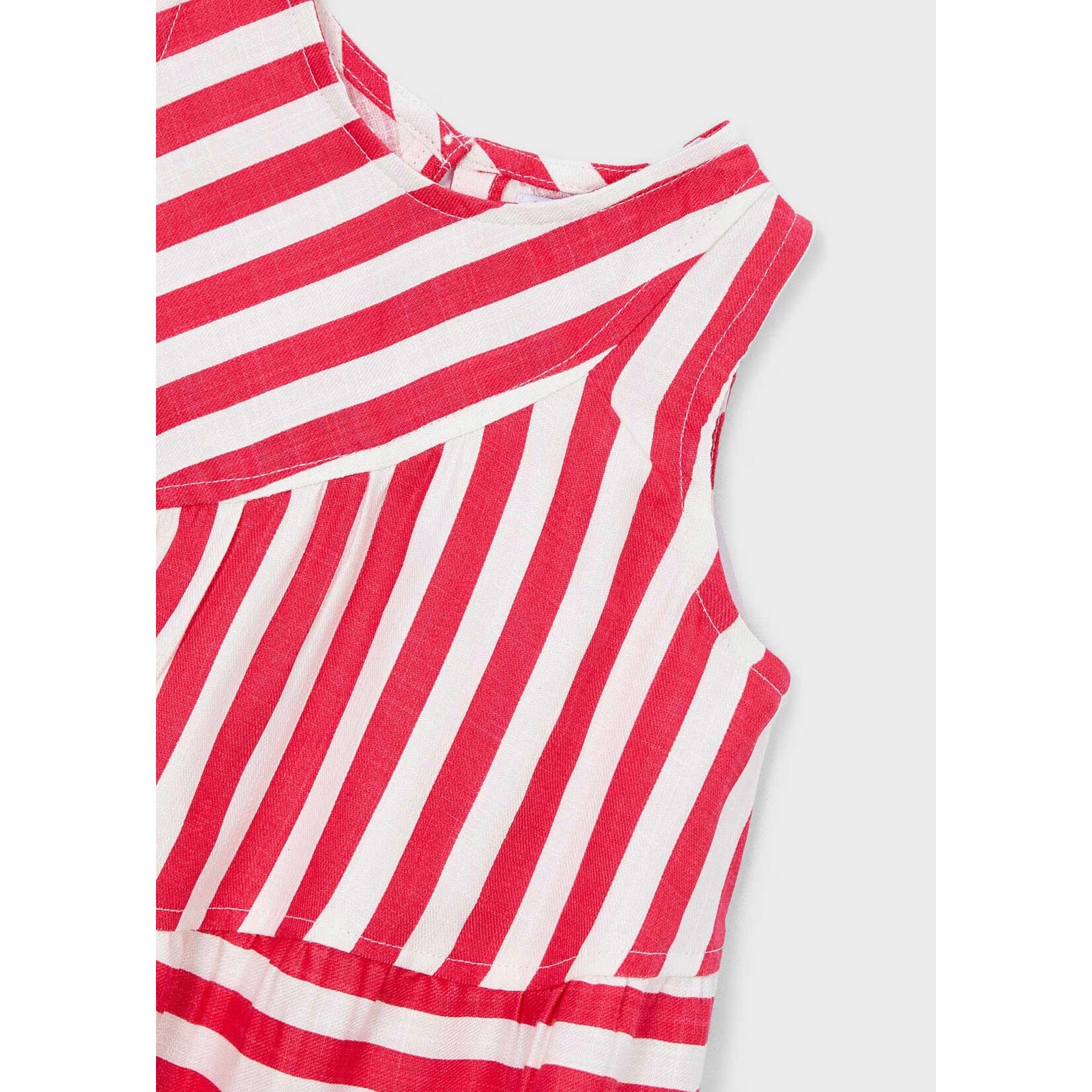 Mayoral MAYORAL - Robe blanche rayé rouge