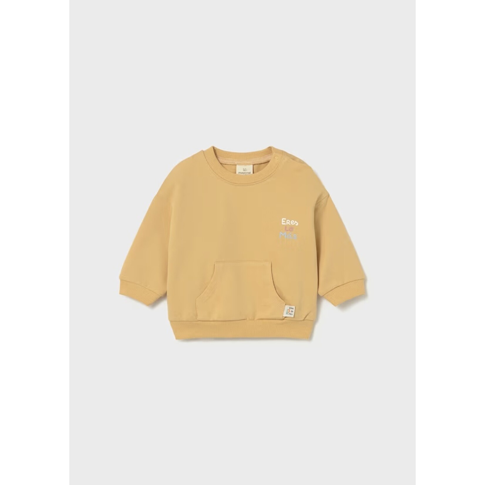 Mayoral MAYORAL - Yellow pull-over style sweater with print on the back  'Eres Lo Màs'