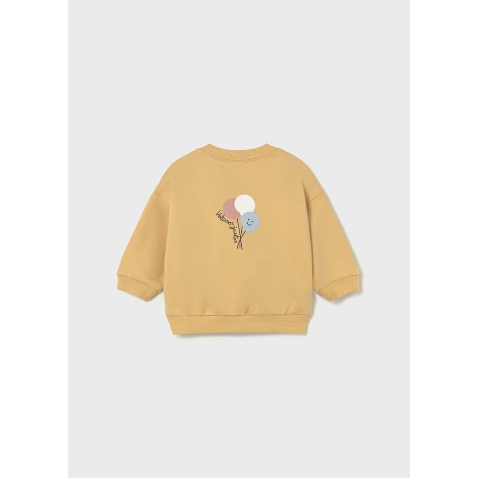 Mayoral MAYORAL - Yellow pull-over style sweater with print on the back  'Eres Lo Màs'
