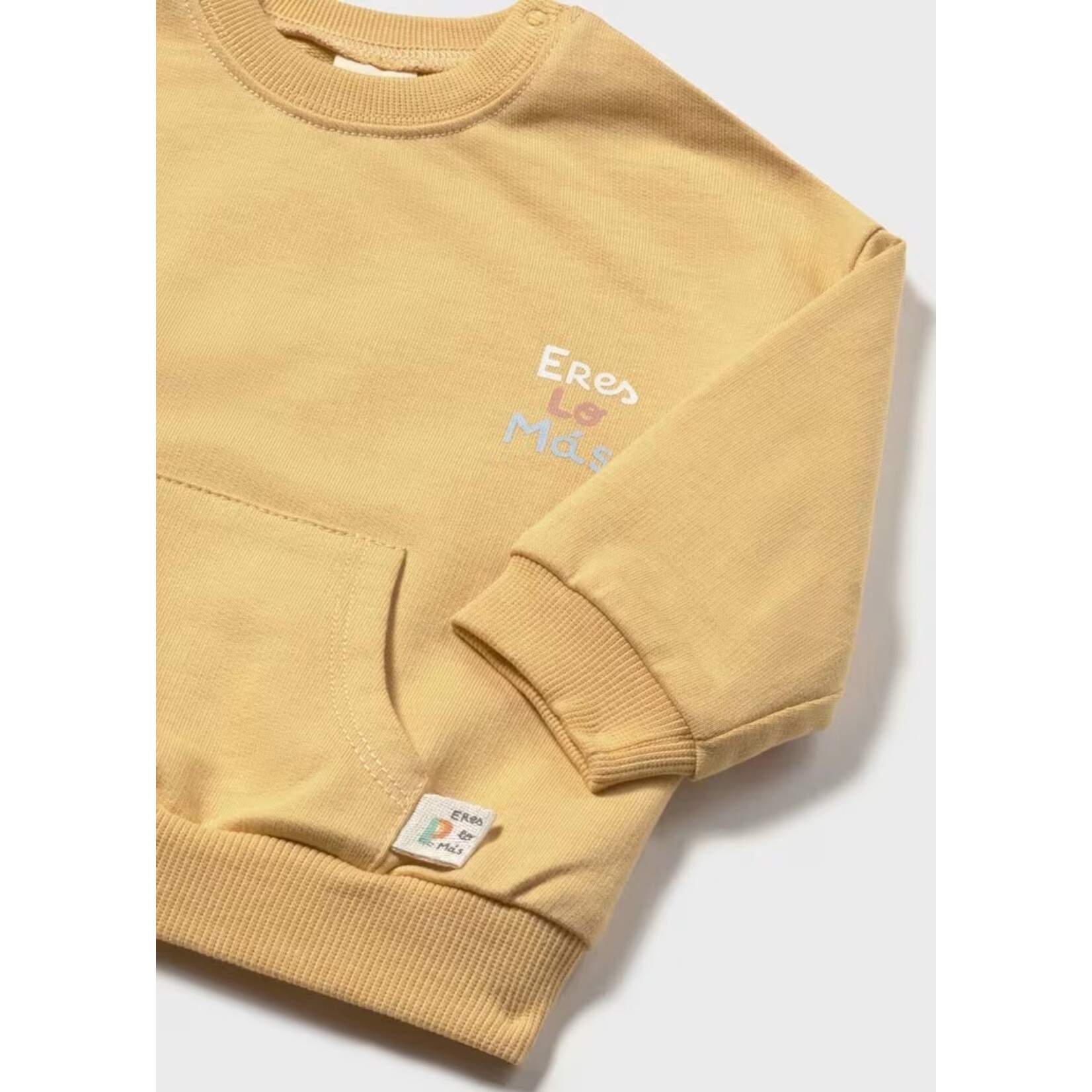 Mayoral MAYORAL - Yellow pull-over style sweater with print on the back  'Eres Lo Màs'