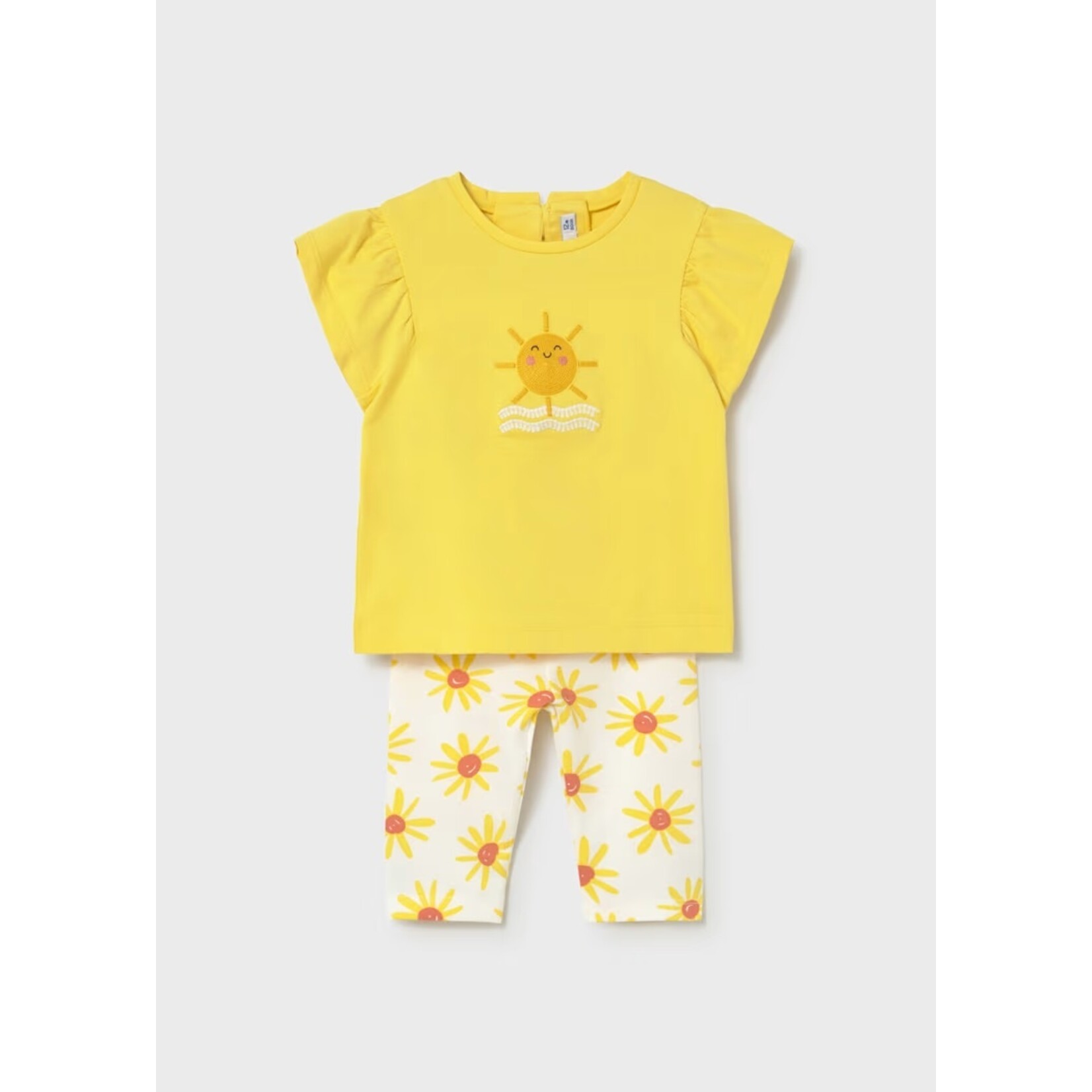 Mayoral MAYORAL - Ensemble deux pièces - Chandail avec broderie soleil et leggings imprimé soleils