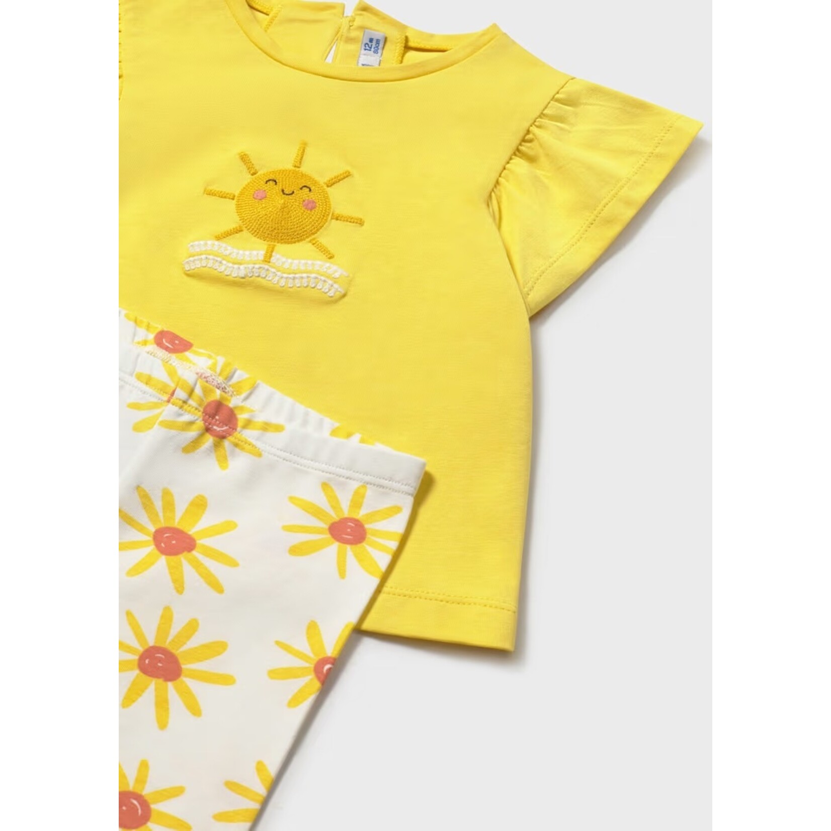 Mayoral MAYORAL - Two-piece set - Shirt with sun embroidery and sun-print leggings