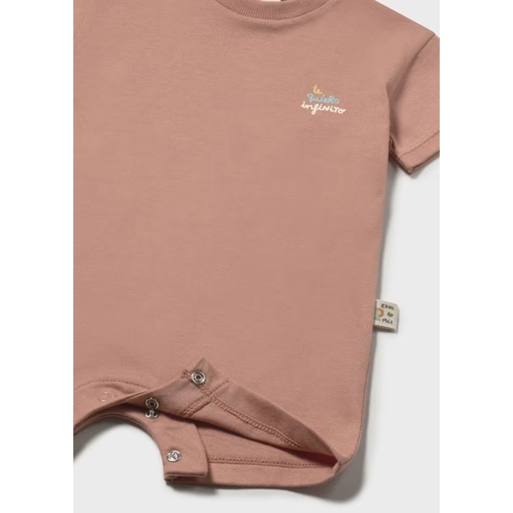 Mayoral MAYORAL - Earth red romper with kite and writing 'Te quiero infinito'