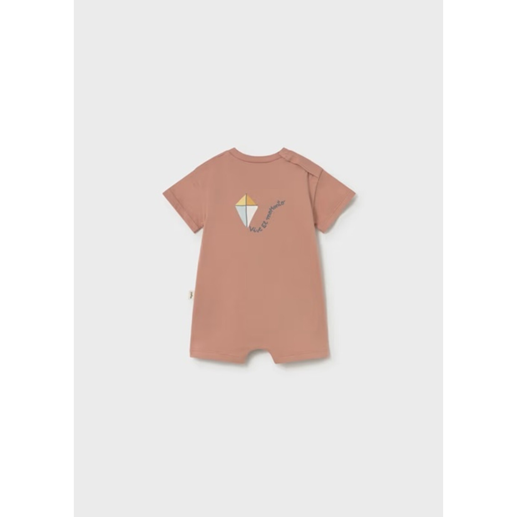 Mayoral MAYORAL - Earth red romper with kite and writing 'Te quiero infinito'