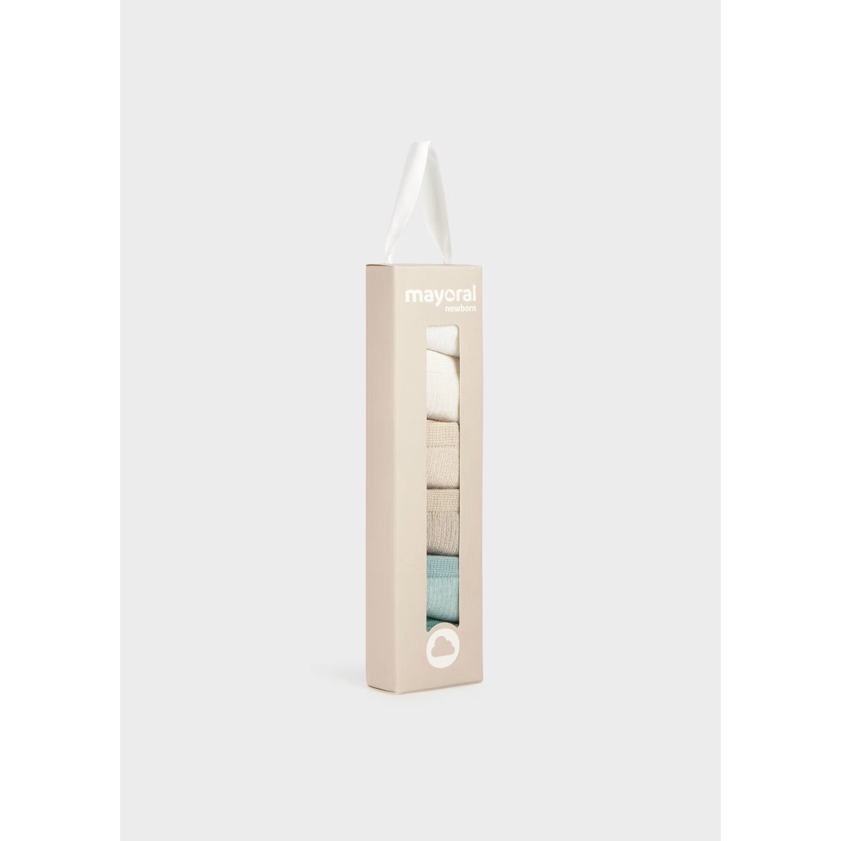 Mayoral MAYORAL - Pack of 6 pairs of baby socks 'Green and beige'