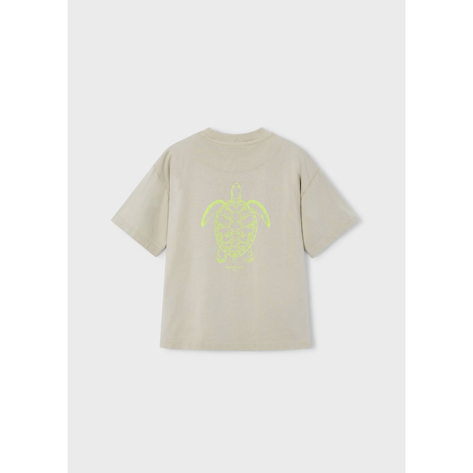 Mayoral MAYORAL - T-shirt olive clair avec imprimé de tortue vert fluo 'Boston Kids'