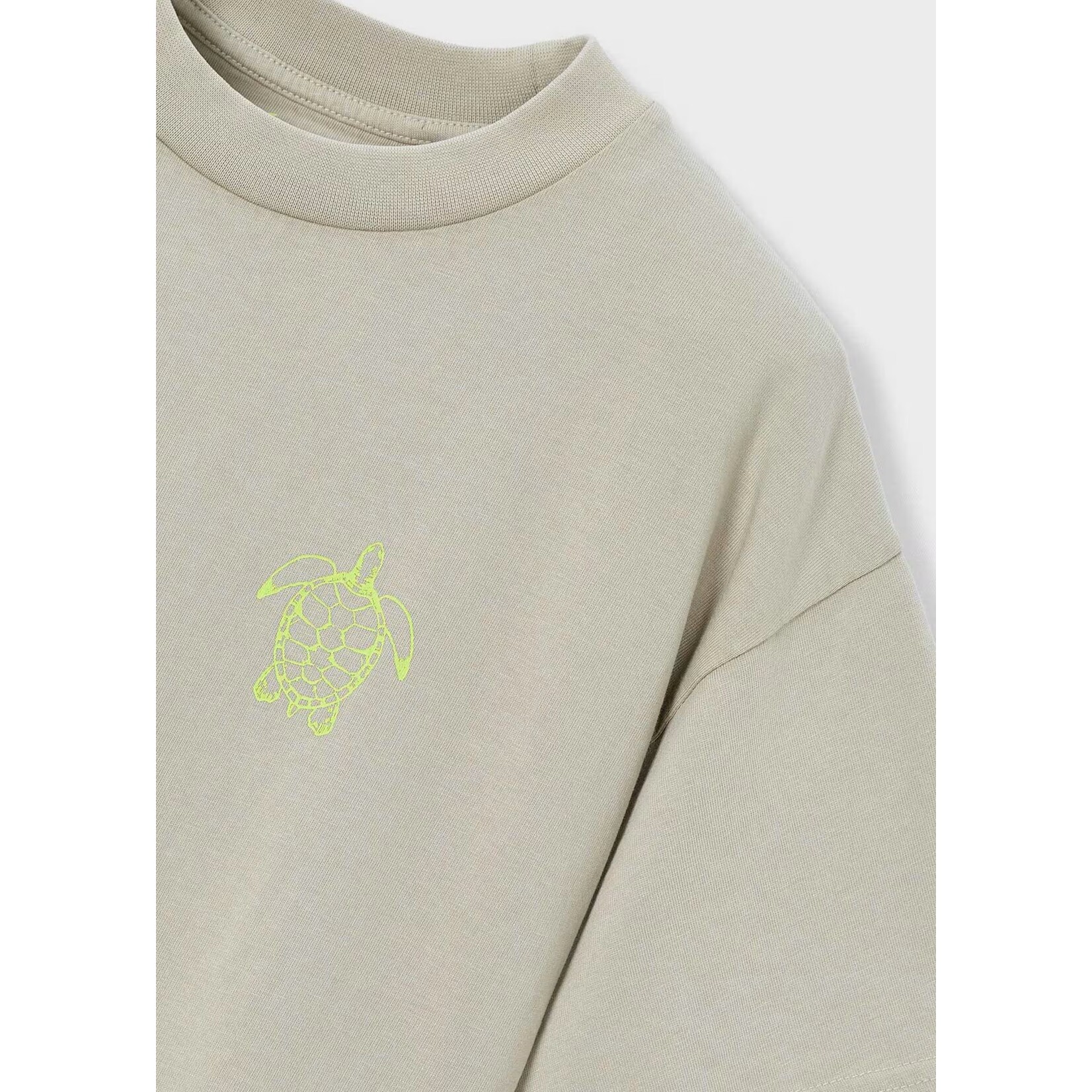 Mayoral MAYORAL - T-shirt olive clair avec imprimé de tortue vert fluo 'Boston Kids'