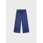 Mayoral MAYORAL - Pantalon brodé de fleurs en lin 'Porcelaine'