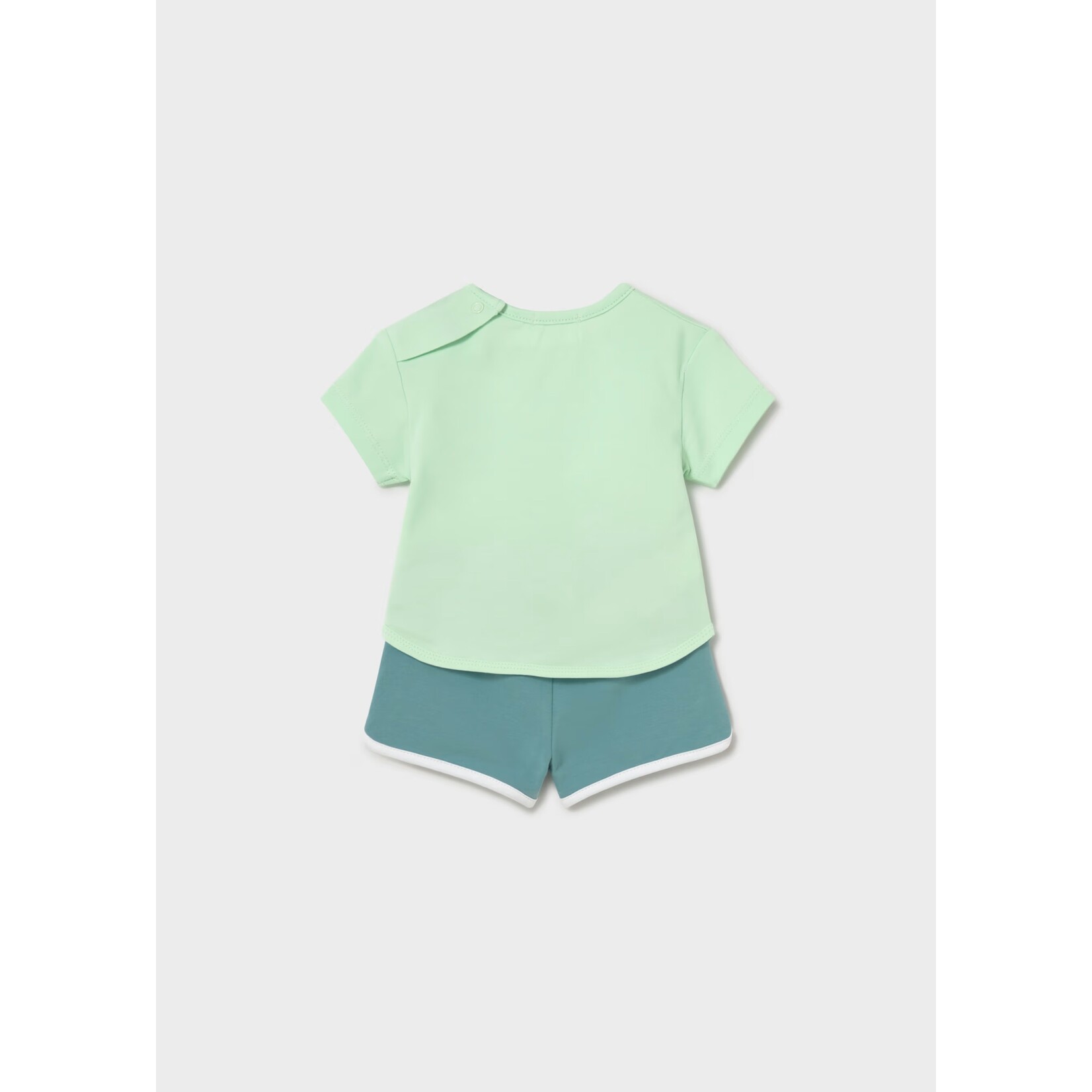 Mayoral MAYORAL - Ensemble 2 morceaux - T-shirt vert avec imprimé d'hippopotame et short vert