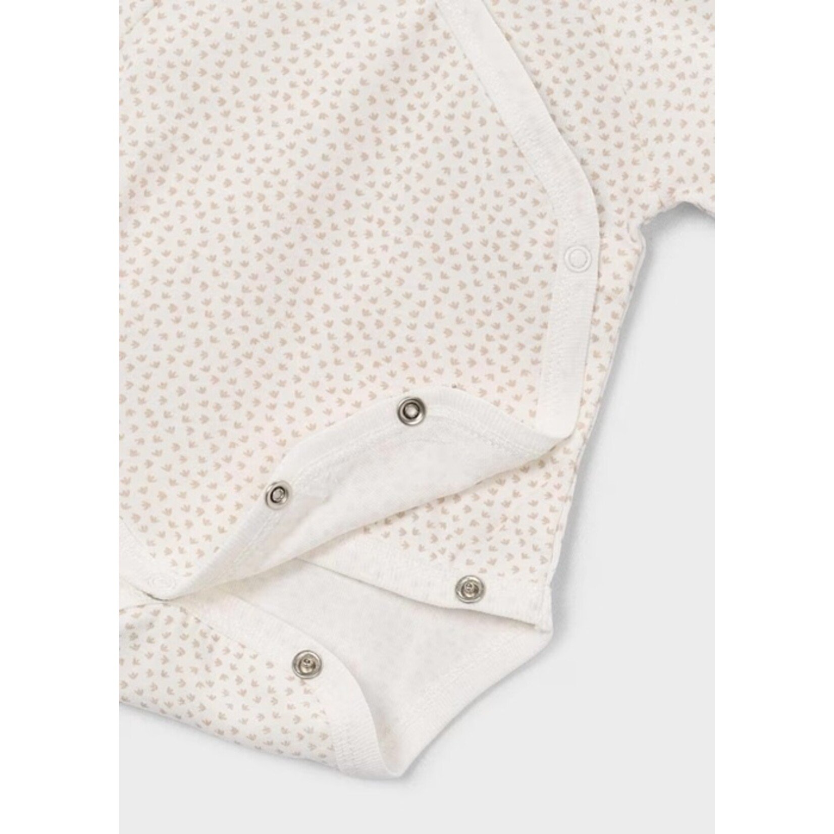 Mayoral MAYORAL - White bodysuit with beige duck paw prints