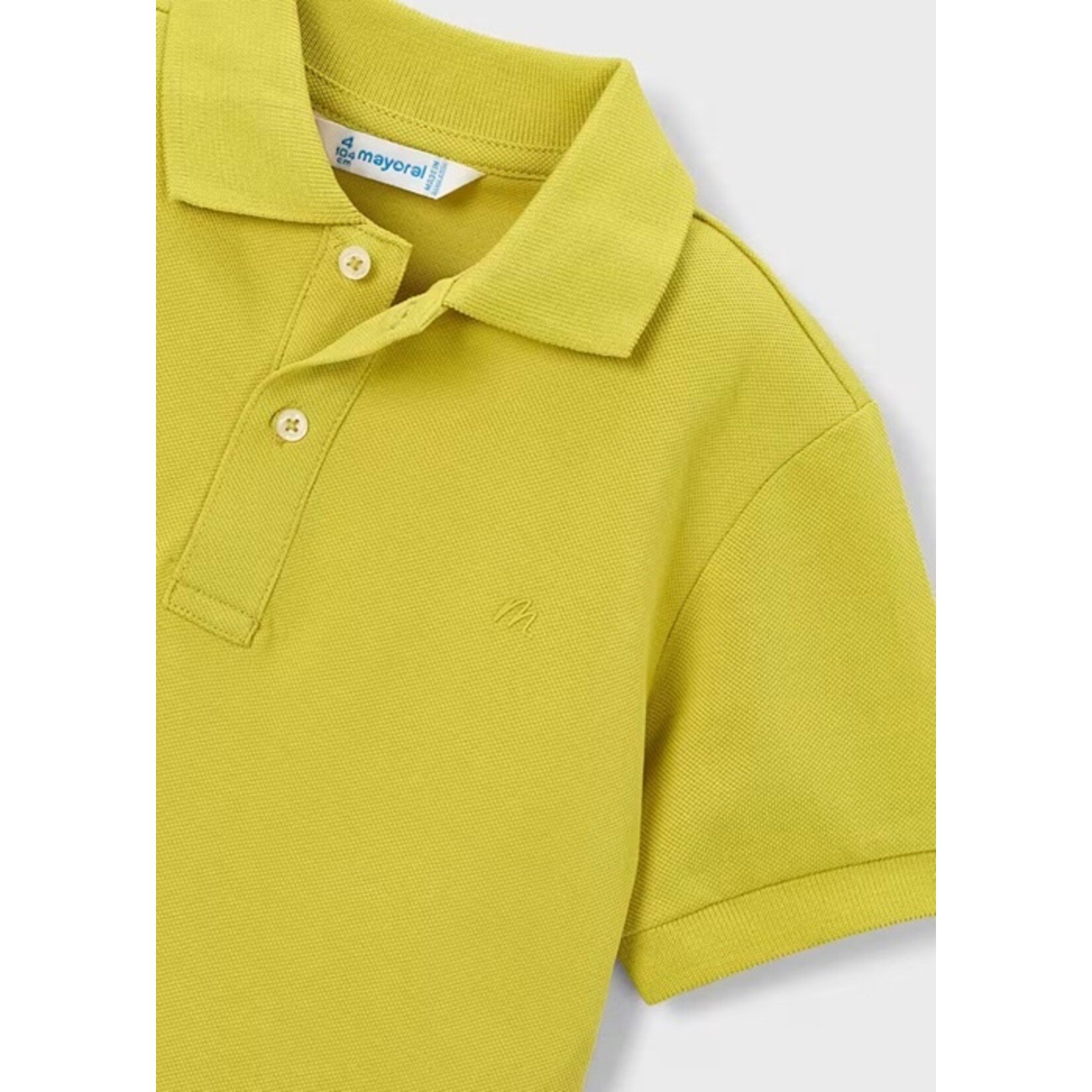 Mayoral MAYORAL - Basic lightweight short-sleeved polo shirt in light olive green