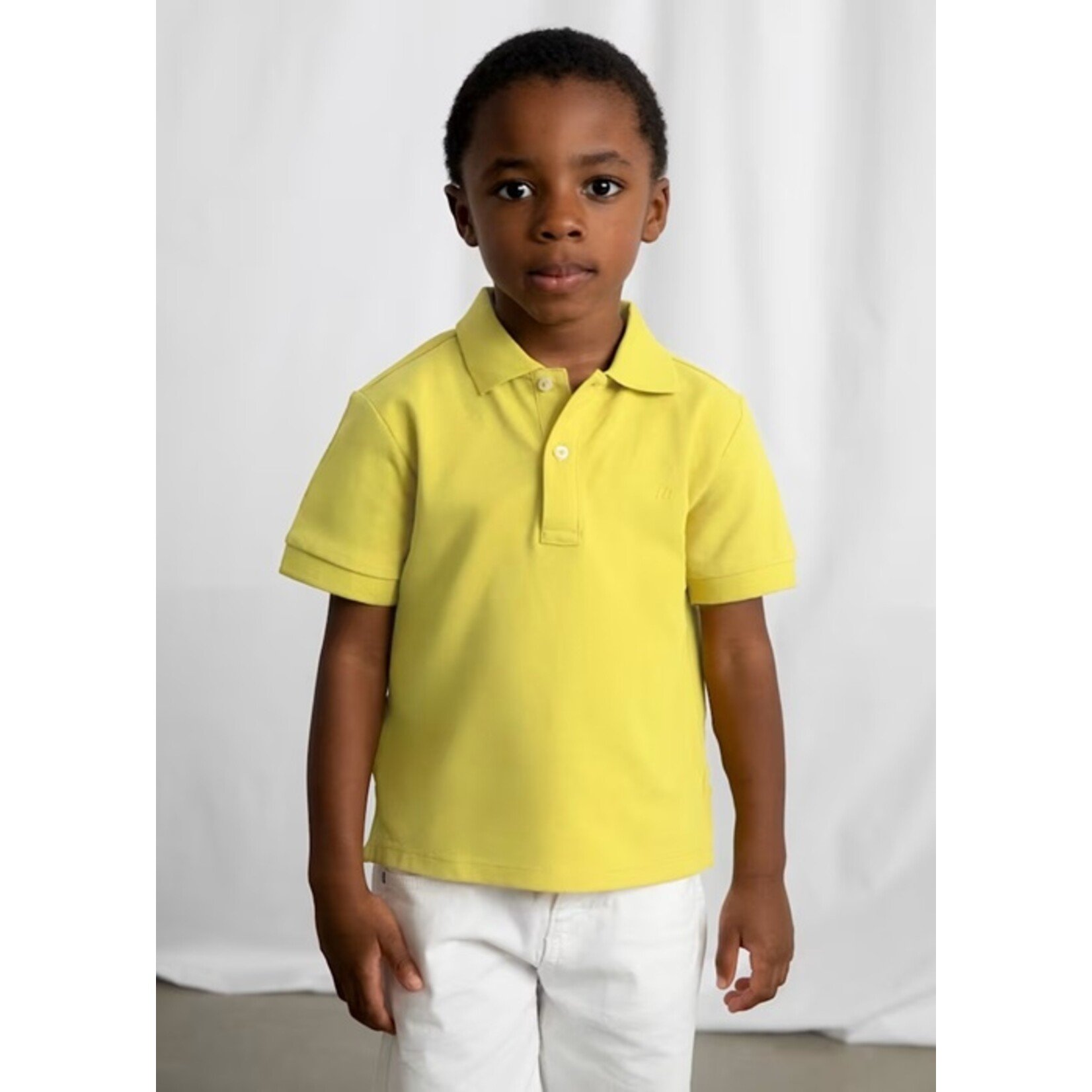 Mayoral MAYORAL - Basic lightweight short-sleeved polo shirt in light olive green