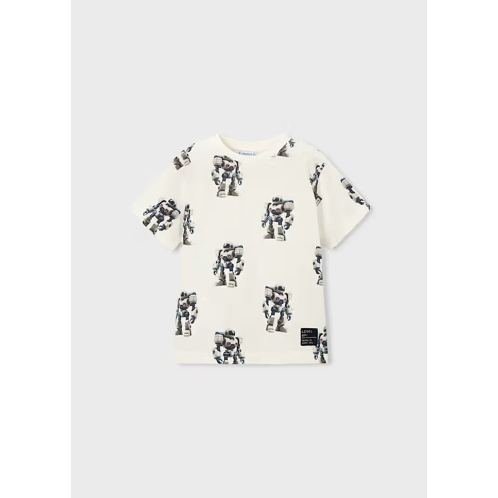 Mayoral MAYORAL - White short-sleeved T-shirt with robot print