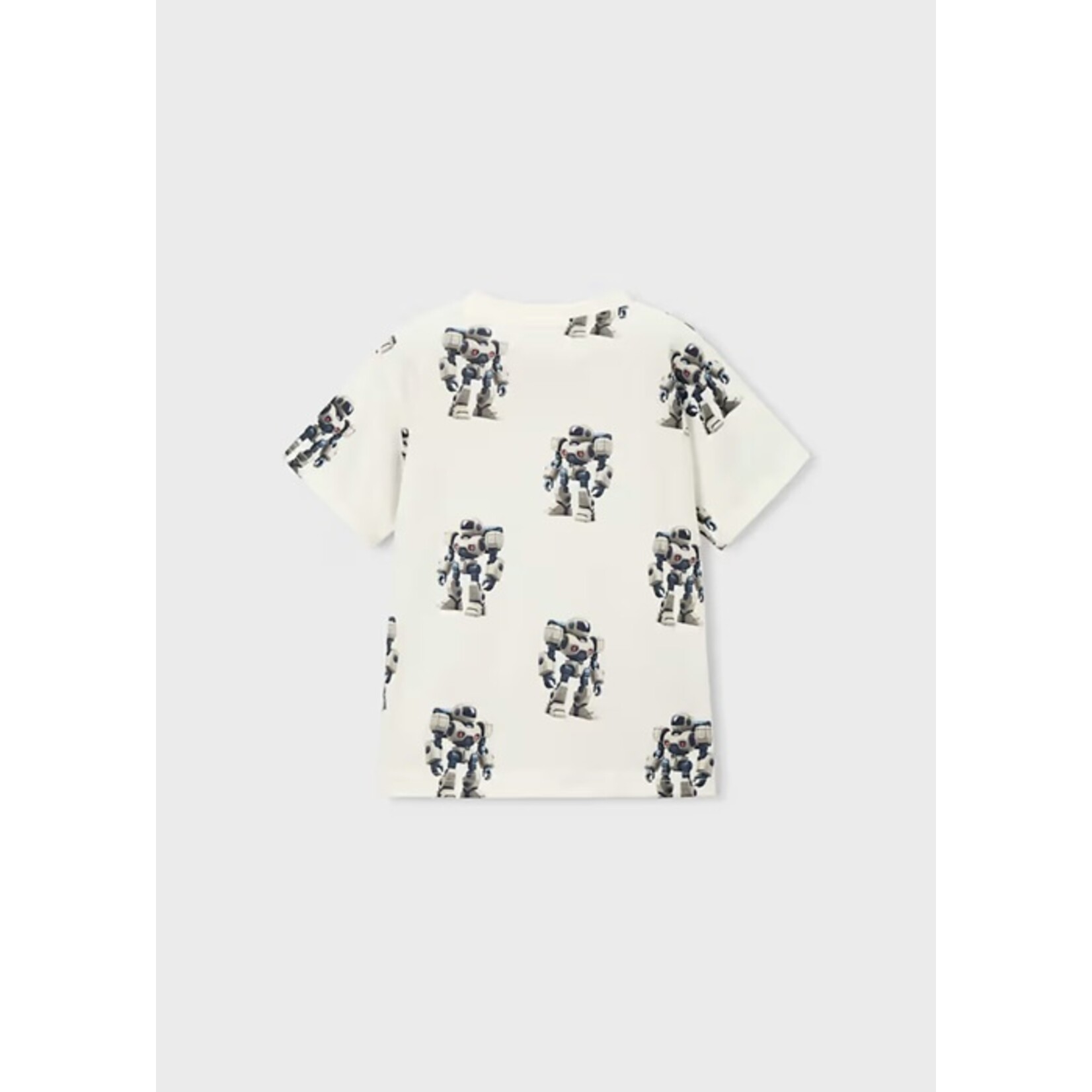 Mayoral MAYORAL - T-shirt blanc à manches courtes avec imprimé de robots