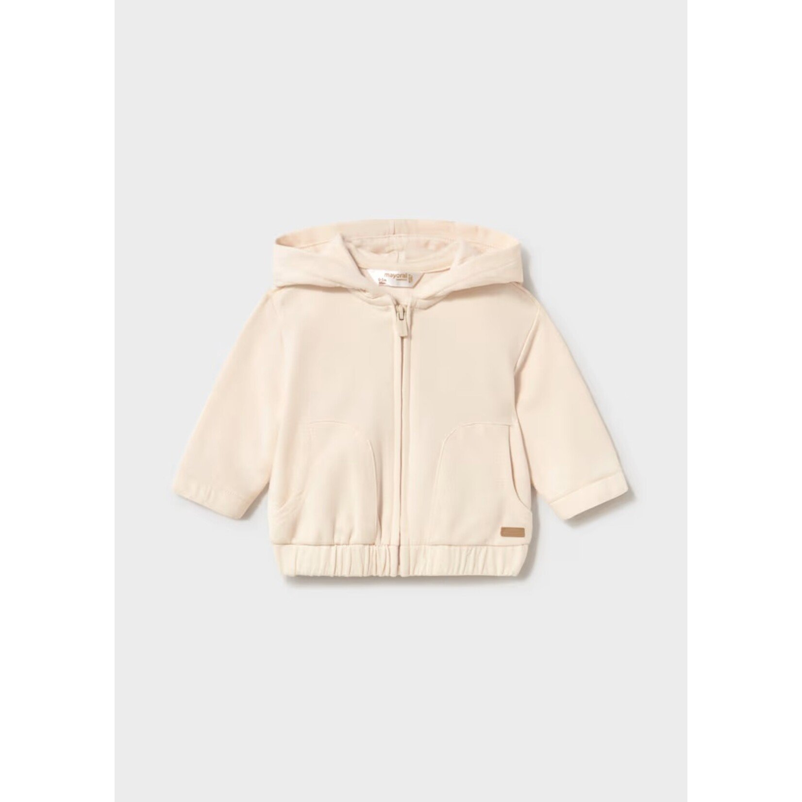 Mayoral MAYORAL - Beige jacket with hood and zip