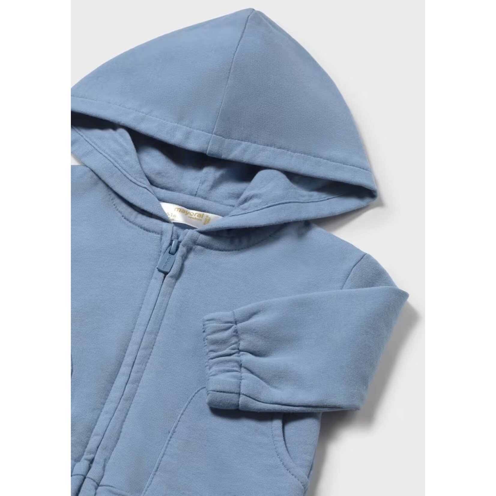 Mayoral MAYORAL - Powder blue jacket with hood and zip