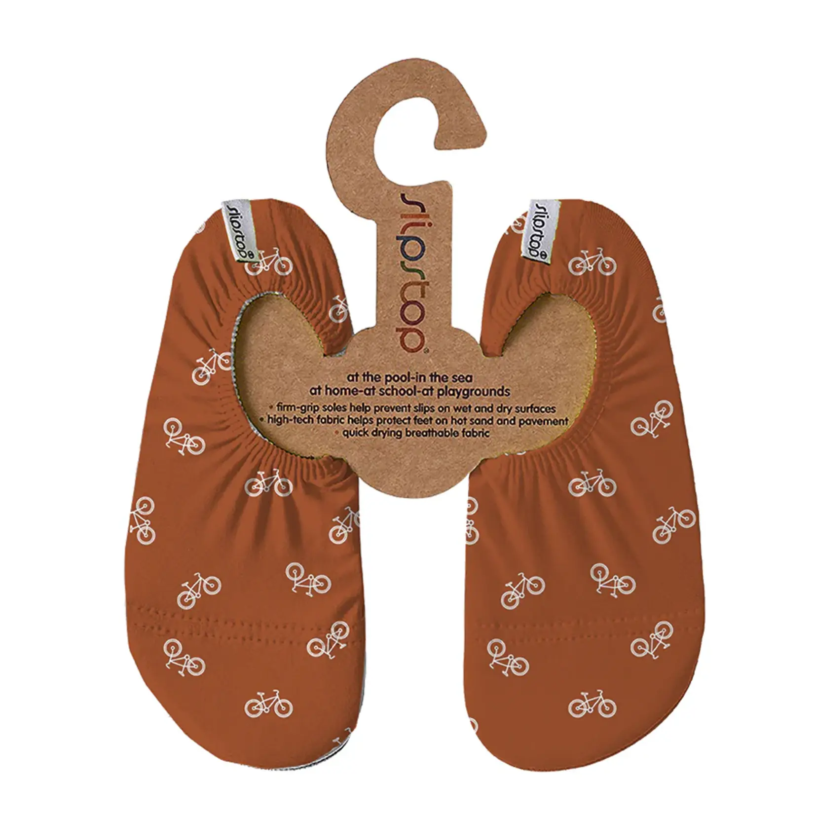 SlipStop SLIPSTOP - Chaussons aquatiques antidérapants 'Bicycle cognac'