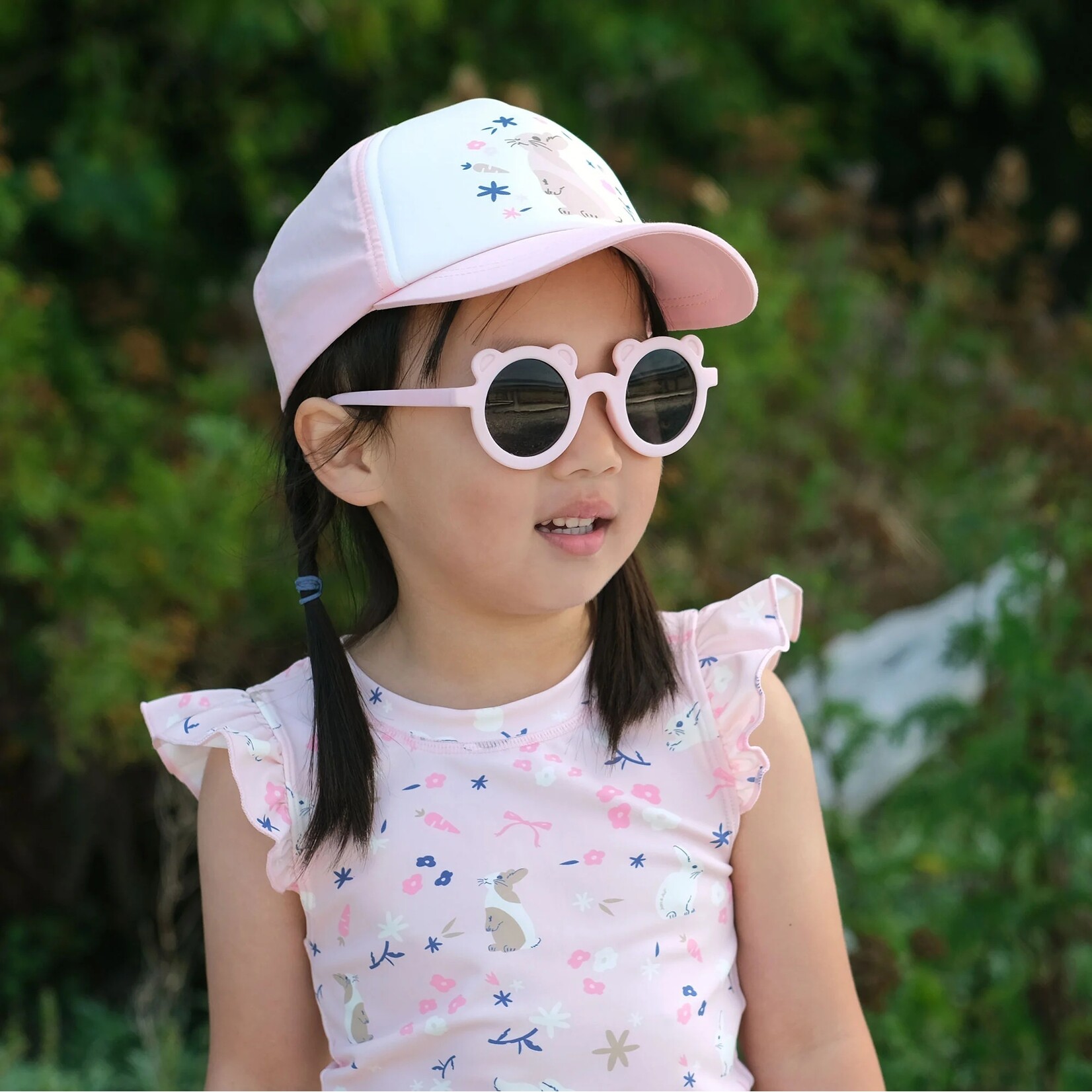 JAN&JUL JAN&JUL - Lunettes de soleil polarisées ours pour enfants - Rose pâle