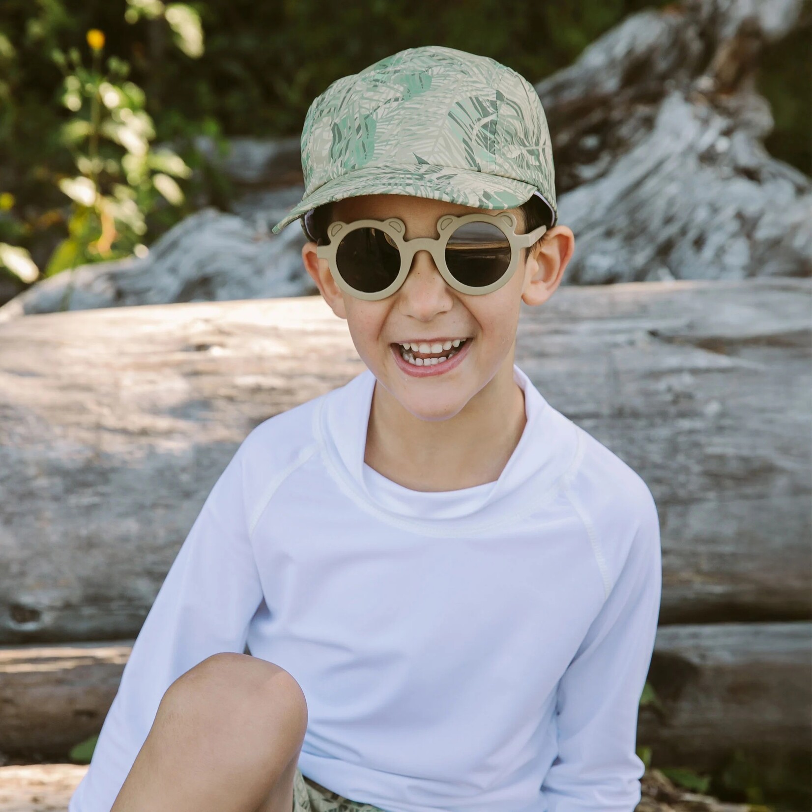 JAN&JUL JAN&JUL - Lunettes de soleil polarisées ours pour enfants - Kaki olive